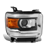 14-19 GMC Sierra OE Style Right Headlight - Black Housing H7 Halogen