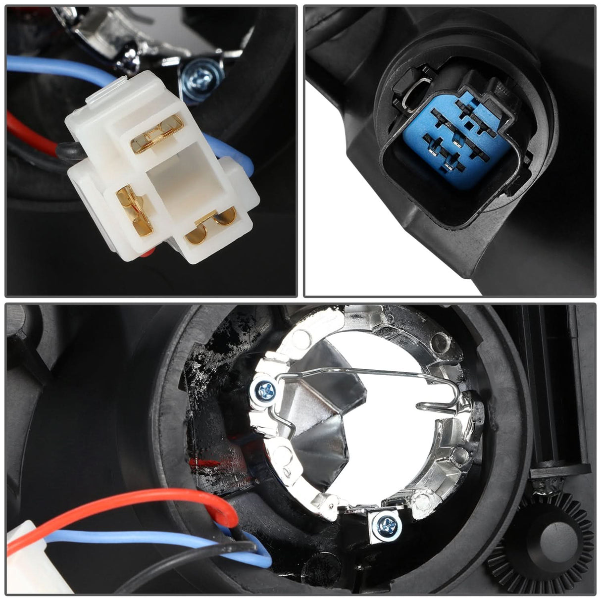 2003-2004 Ford Focus OE Style Right Side Headlight - Black Housing