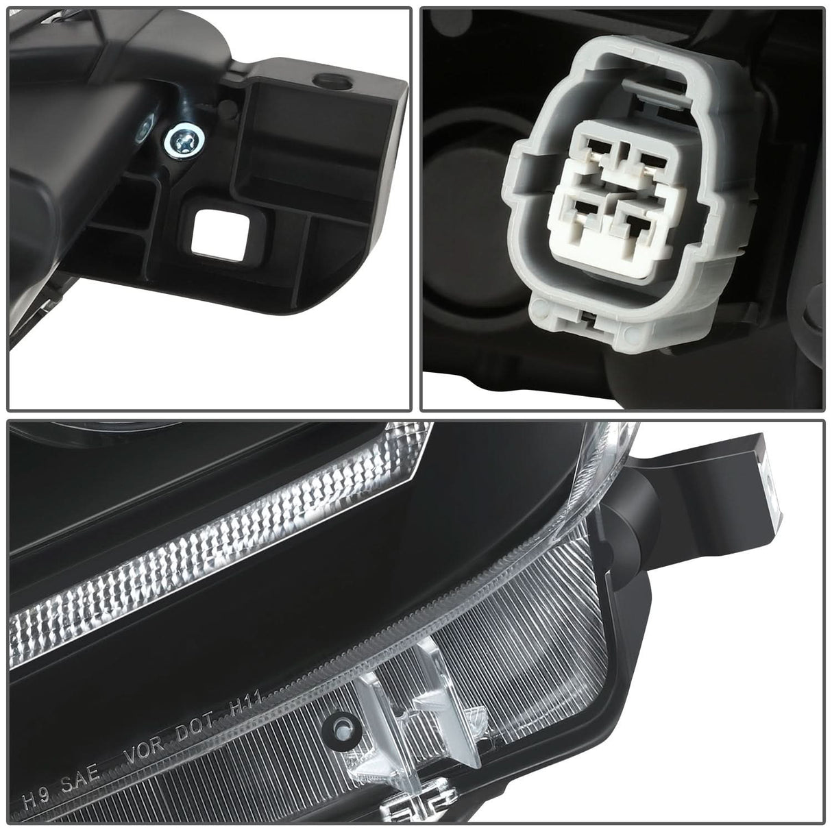 2016-2023 Toyota Tacoma OE Style LED DRL Headlights - Black Housing
