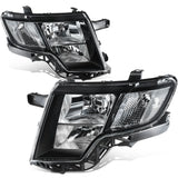 07-10 Ford Edge OE Style Black Housing Headlights - Clear Reflector