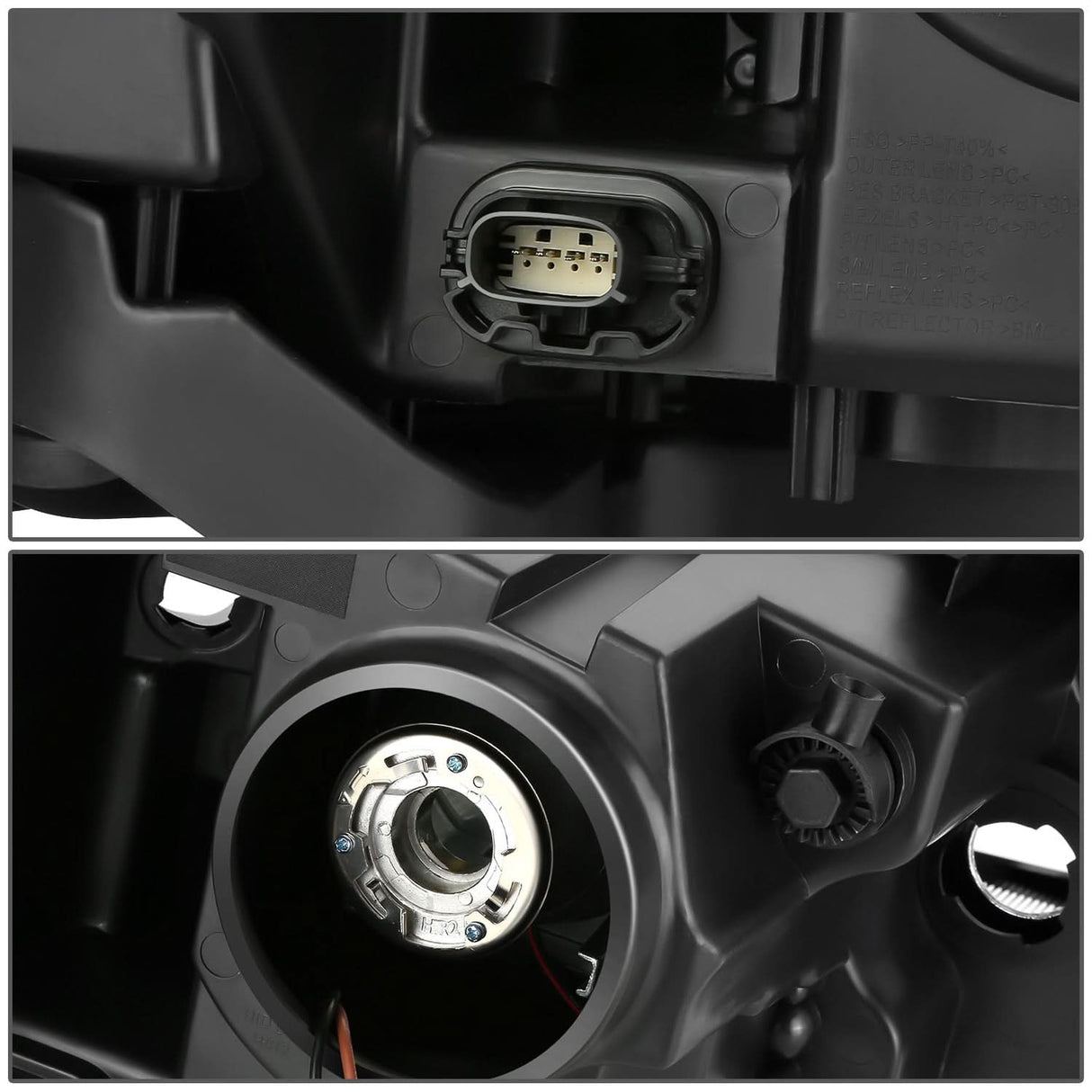 2013-2019 Ford Taurus OE Style Black Housing Headlights Set
