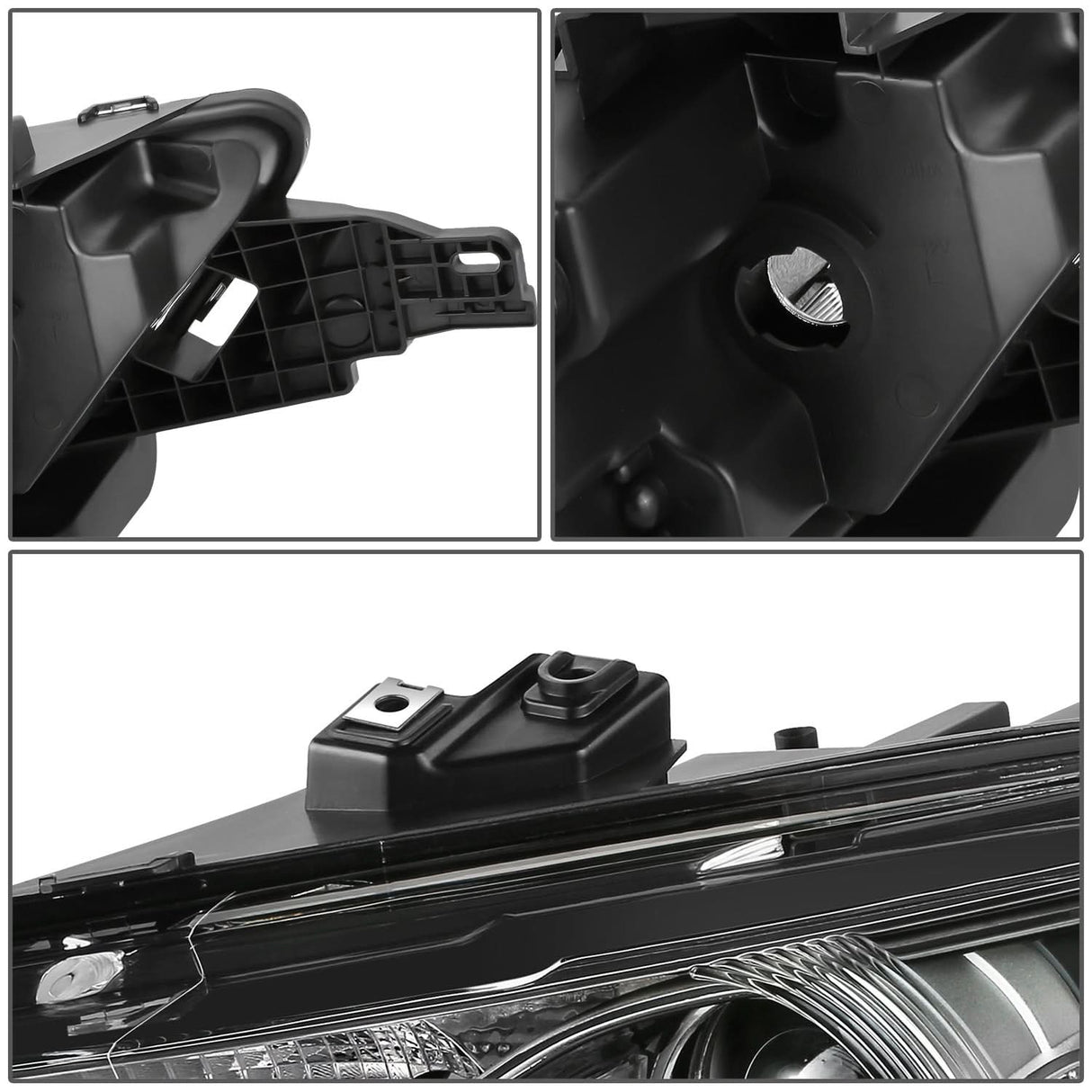 2013-2019 Ford Taurus OE Style Black Housing Headlights Set