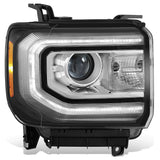 16-19 GMC Sierra 1500 OE Style HID DRL Headlight - Right Side Black