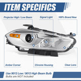 13-16 Dodge Dart OE Style Chrome Housing Headlights - Right Side