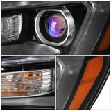 2013-2016 GMC Acadia Projector Headlights - Left Side Black Housing