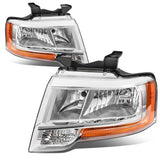 2015-2017 Ford Expedition OE Style Chrome Headlights Left Right Set