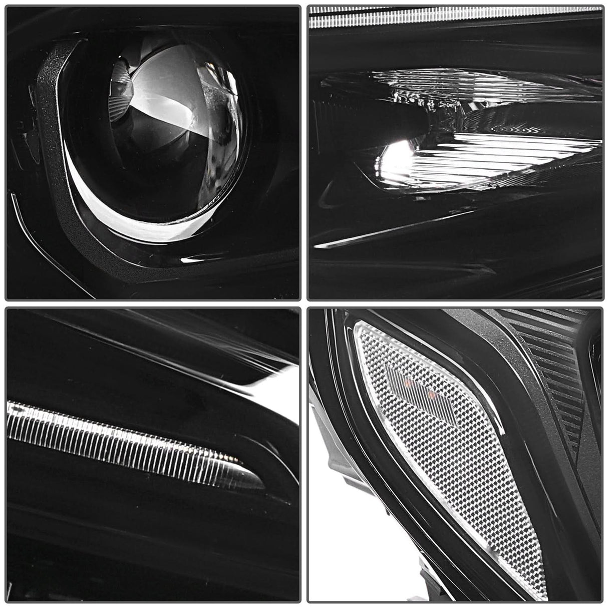 2018-2021 GMC Terrain OE Style Headlights - Black Housing Clear Reflector