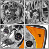 2006-2008 Subaru Forester OE Style Headlights Chrome Housing