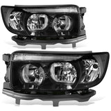 06-08 Subaru Forester OE Style Black Housing Clear Reflector Headlights