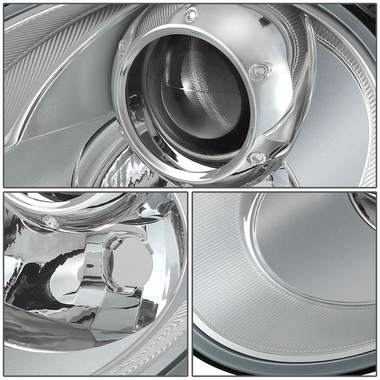 06-10 Volkswagen Beetle Projector Headlights - Chrome Housing Clear Lens