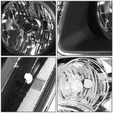 2007-2014 GMC Yukon Black Clear Headlights H13 Bulbs
