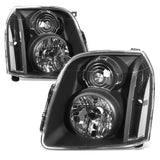 2007-2014 GMC Yukon Black Clear Headlights H13 Bulbs