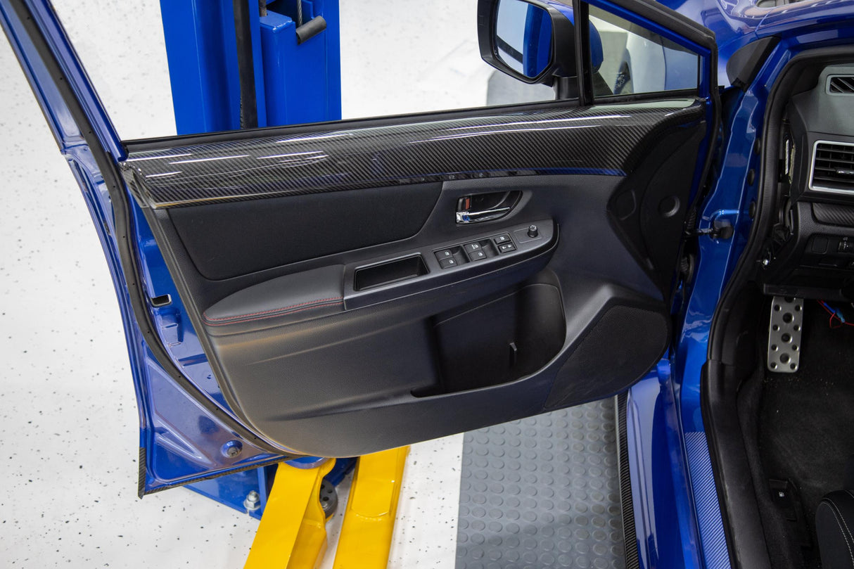 OLM LE Dry Carbon Front Door Trim Upper Panels 15+ WRX / STI