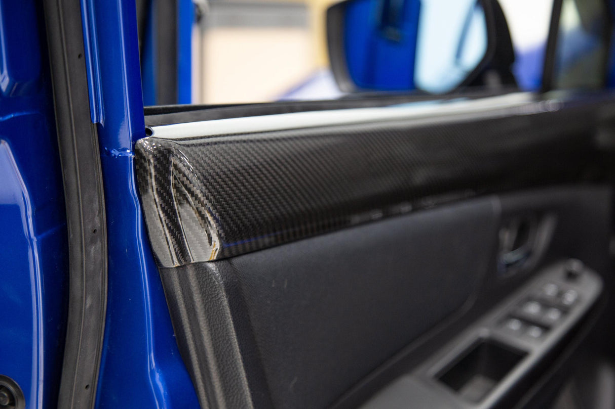 OLM LE Dry Carbon Front Door Trim Upper Panels 15+ WRX / STI