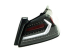 OLM Evolution Tail Lights Clear Lens Black Base White Bar 15+ WRX STI