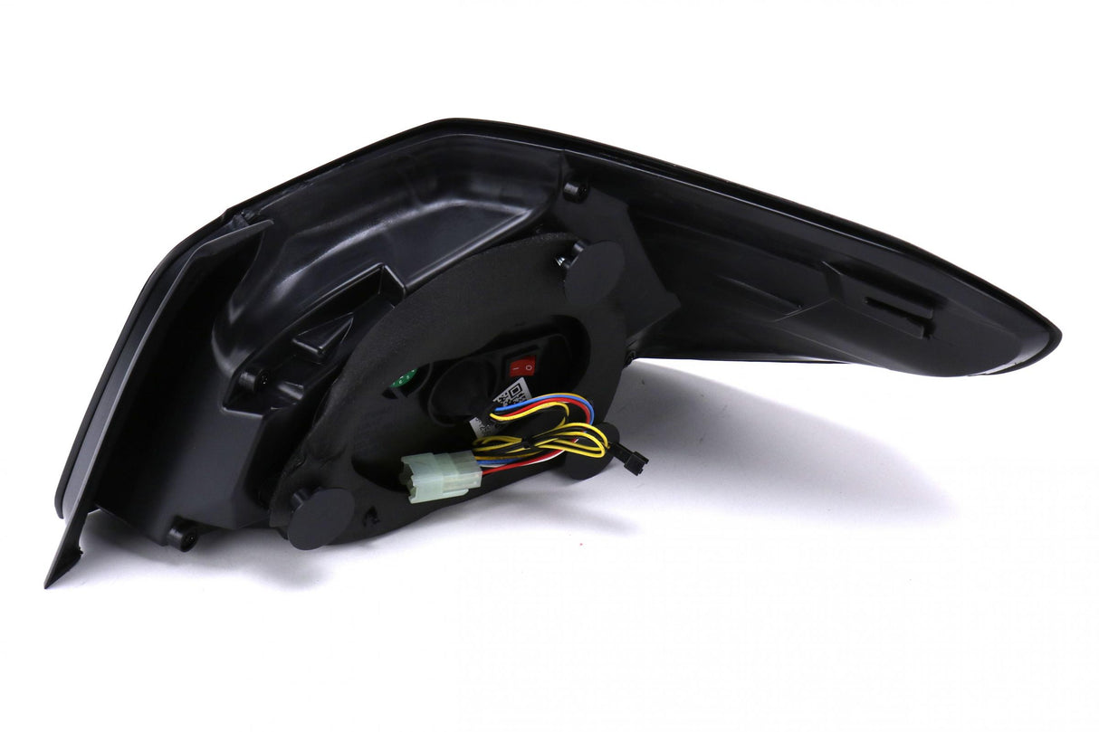 OLM Evolution Tail Lights Smoked Lens Black Base Red Bar 15+ WRX STI