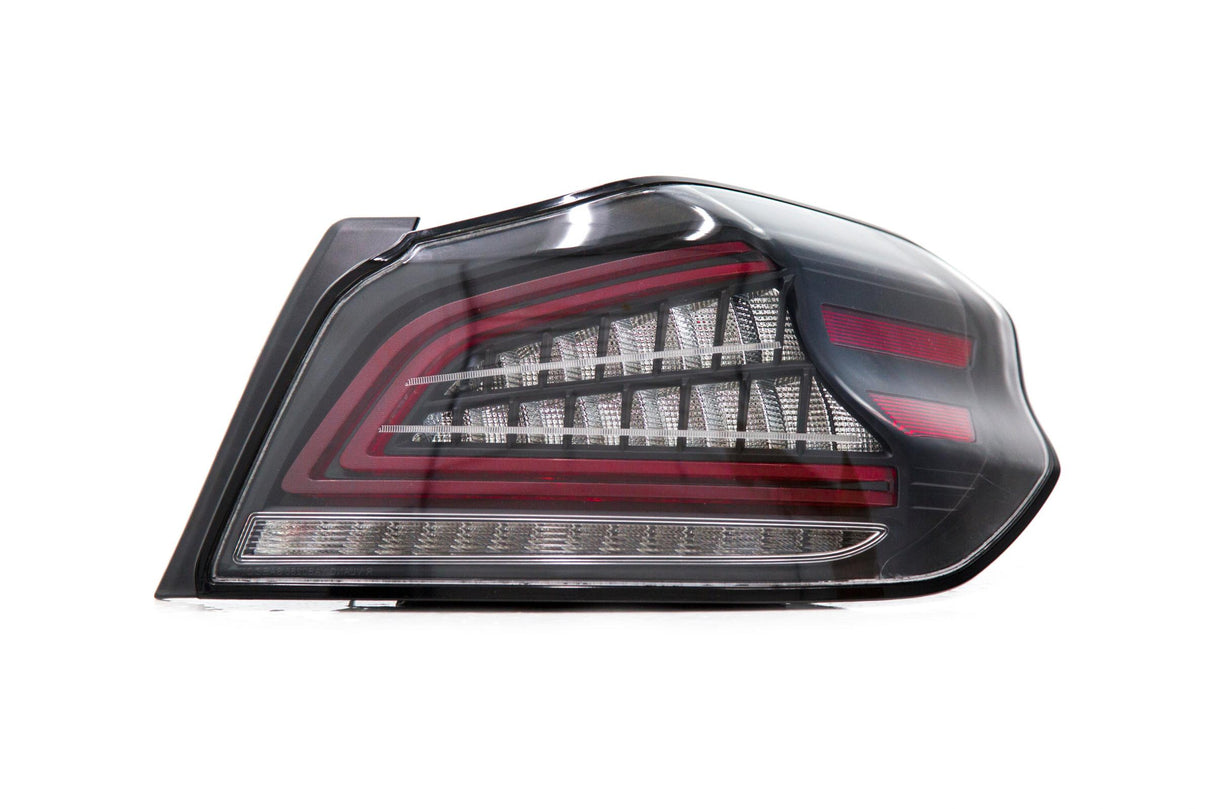 OLM Spec CR Tail Lights Clear Lens Black Base 2015-2021 Subaru WRX & STI