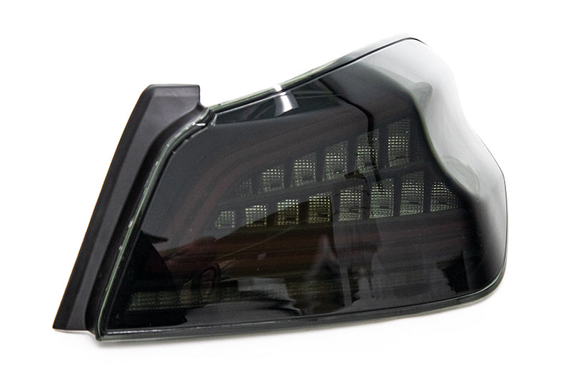 OLM Spec CR Tail Lights Smoked Lens Black Base 2015-2021 Subaru WRX & STI
