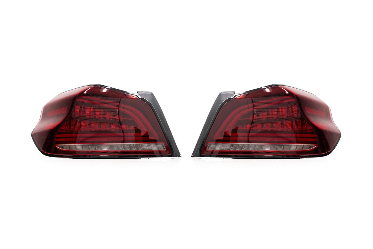OLM Spec CR Tail Lights Red Lens Black Base 2015-2021 Subaru WRX & STI