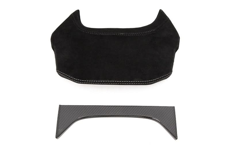 OLM LE Upper Speedometer Cluster Cover (Alcantara w/ Silver Stitch over Dry Carbon) 2020+ GR Supra