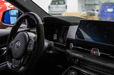 OLM LE Upper Speedometer Cluster Cover (Alcantara w/ Silver Stitch over Dry Carbon) 2020+ GR Supra