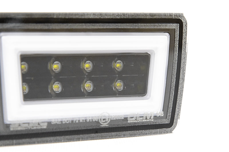 OLM F1 NB+R V2 (Clear Lens, Gloss Black Base, White Bar) 2015-2020 WRX / STI