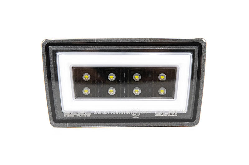 OLM F1 NB+R V2 (Clear Lens, Goss Black Base, White Bar) 2011-2014 WRX / STI Sedan