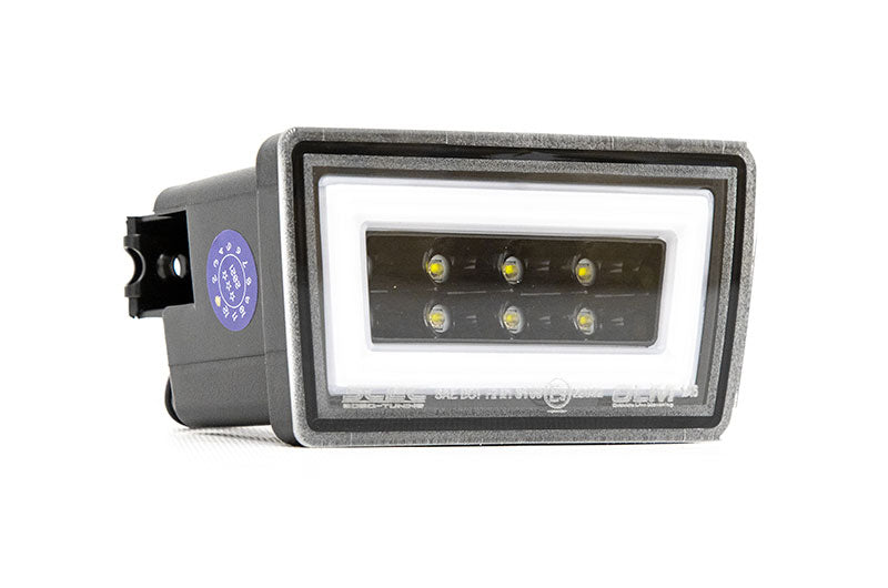 OLM F1 NB+R V2 (Clear Lens, Goss Black Base, White Bar) 2011-2014 WRX / STI Sedan