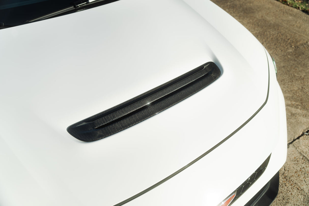 Carbon Fiber Engine Hood Duct Cover 22-Present Honda Civic Type R OLM Outside Line Motoring