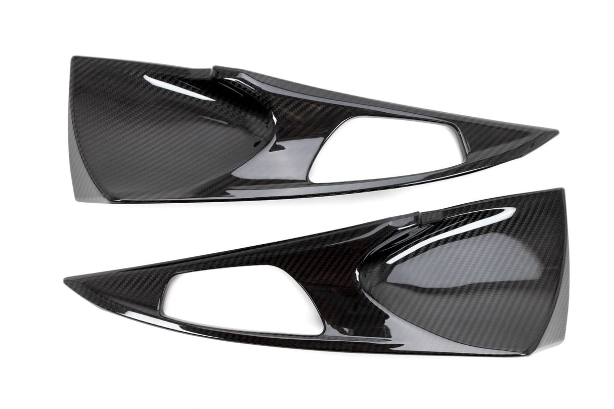 OLM LE Carbon Fiber Interior Door Handle Trim Covers Full Set 16-21 Honda Civic 17- 21 Honda Civic Type R