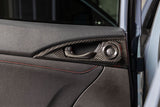 OLM LE Carbon Fiber Interior Door Handle Trim Covers Full Set 16-21 Honda Civic 17- 21 Honda Civic Type R