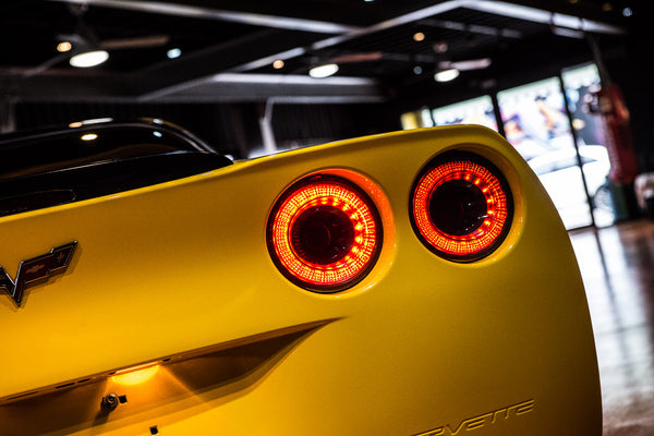 C6 Corvette Tail Lights for 05-13 Corvette C6 Sequential Tailights Red Infinite Series Sold as Set OLM