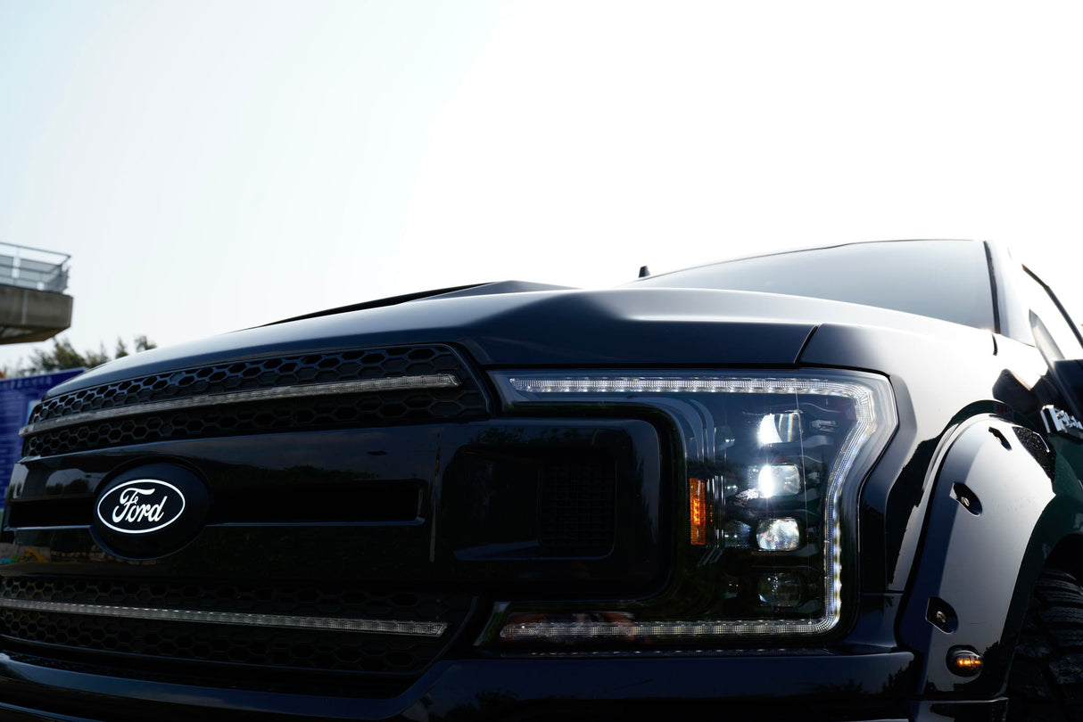 Ford F150 Headlights For 18-20 F150 White DRL Gen 2 Infinite Series Sold As Set OLM