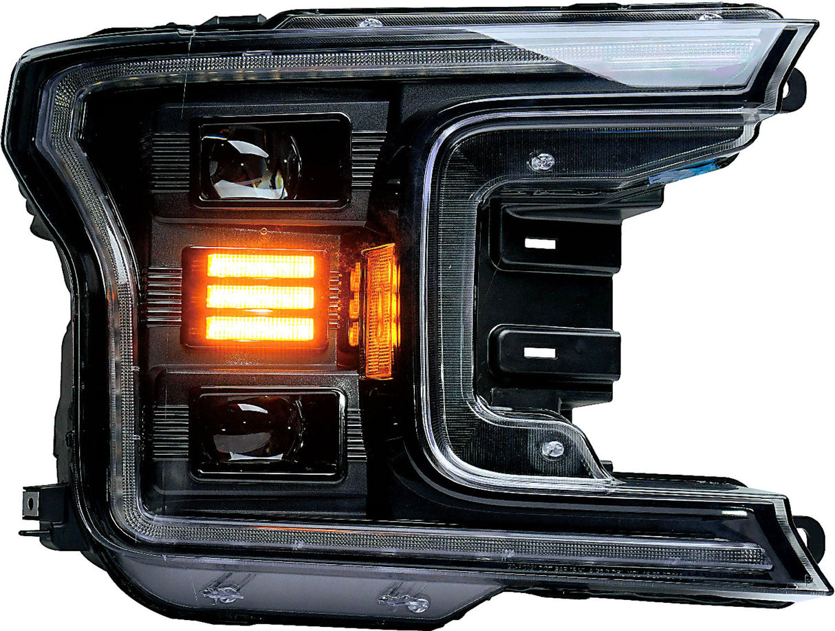 Ford F150 Headlights For 18-19 F150 White DRL Essential Series Sold As Set OLM