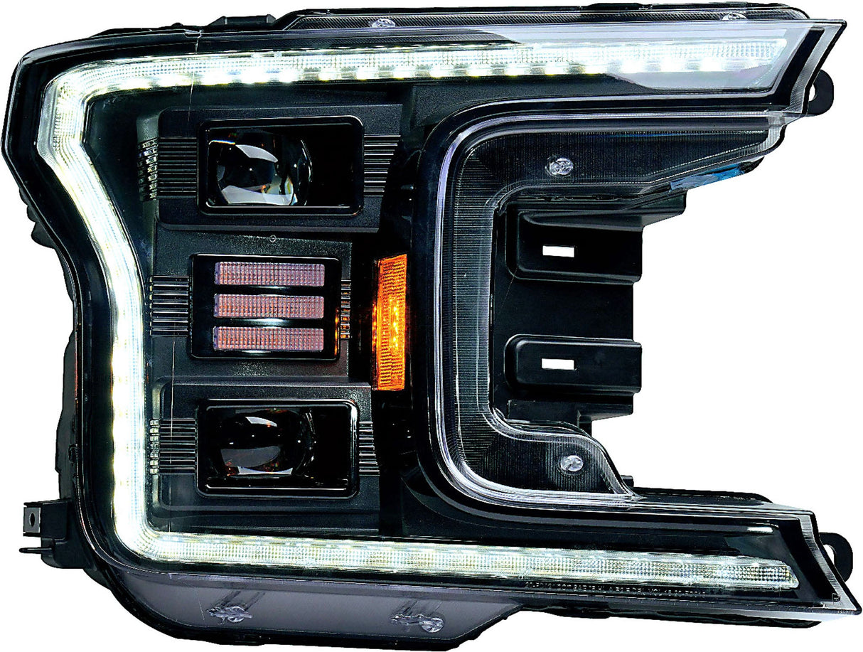 Ford F150 Headlights For 18-19 F150 White DRL Essential Series Sold As Set OLM