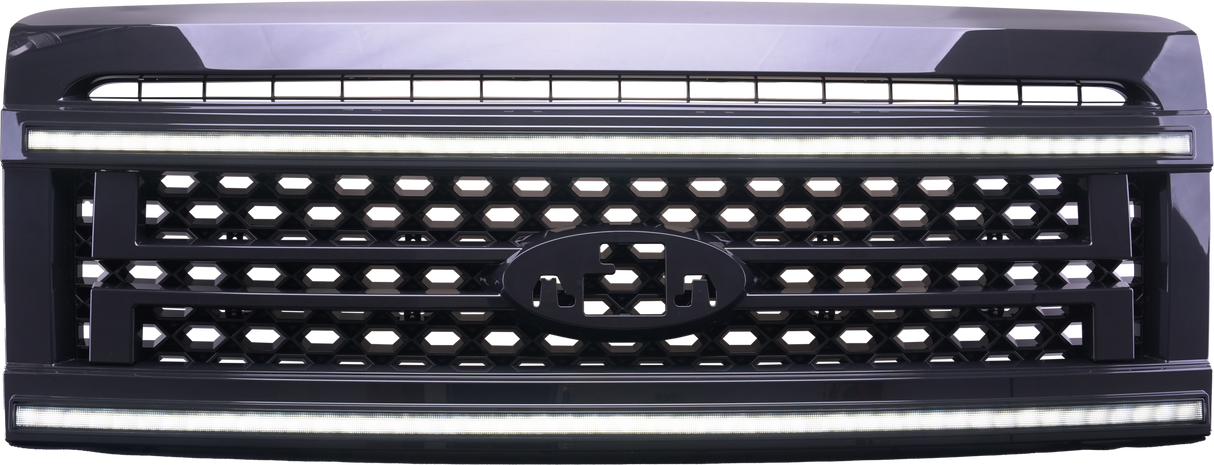 Ford F150 Grille Lights For 09-14 Ford F-150 Black W/White DRL Essential Series OLM