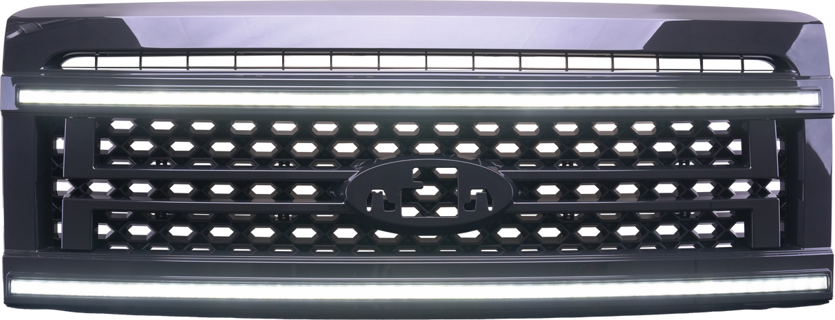 Ford F150 Grille Lights For 09-14 Ford F-150 Black W/White DRL Essential Series OLM