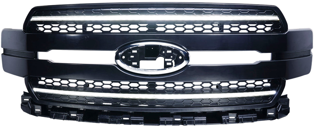 Ford F150 Grille Lights For 18-20 Ford F-150 Black W/White DRL Infinite Series OLM