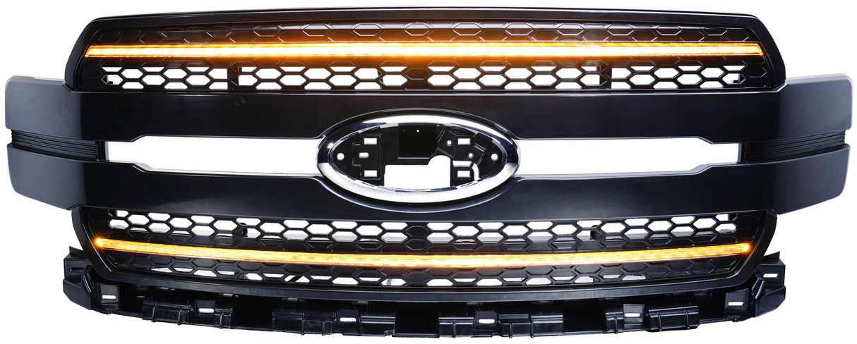Ford F150 Grille Lights For 18-20 Ford F-150 Black W/Amber DRL Infinite Series OLM