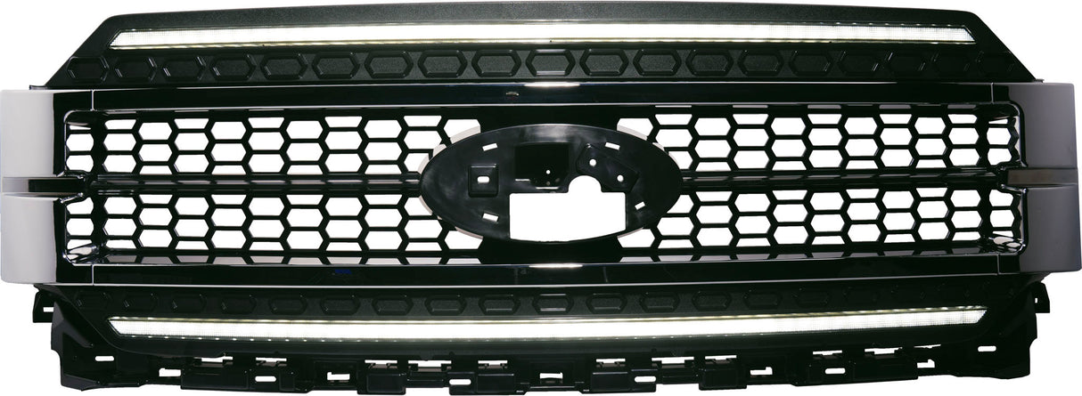 Ford F150 Grille Lights For 21-23 Ford F-150 Black W/White DRL Infinite Series OLM