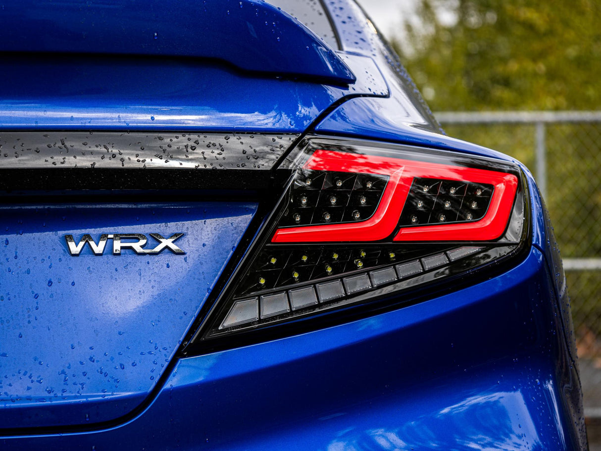 OLM Spec-AR LED Taillights Clear Lens Black Base Red Bar 2022+ WRX