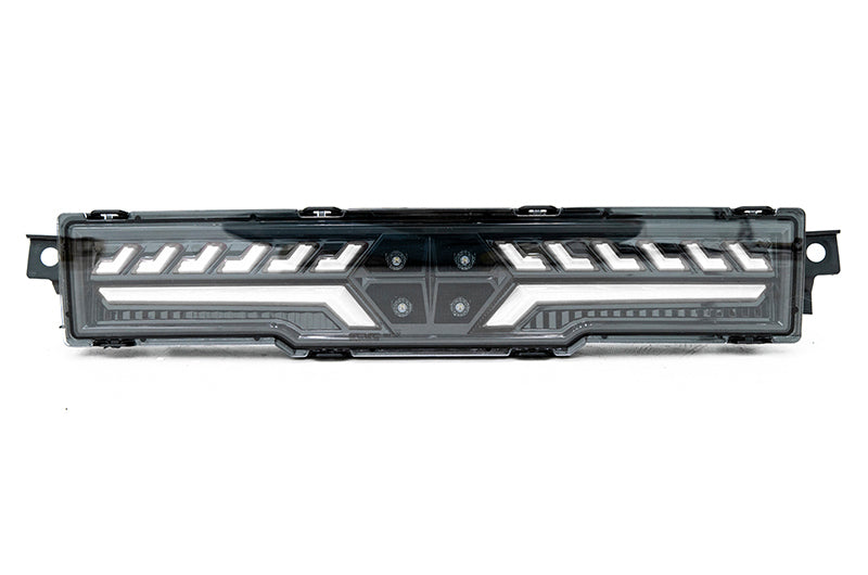 OLM V2 F1 Rear Fog Light (Clear Lens, Black Base, White Bar) 2022 BRZ / GR86