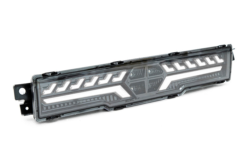 OLM V2 F1 Rear Fog Light (Clear Lens, Black Base, White Bar) 2022 BRZ / GR86