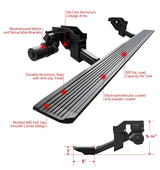 Aluminum Alloy Both Sides Power Board-W Series Chevy Silverado 1500\Chevy Silverado 2500\Chevy Silverado 3500\GMC Sierra 1500\GMC Sierra 2500\GMC Sierra 3500 PB03WAG1B