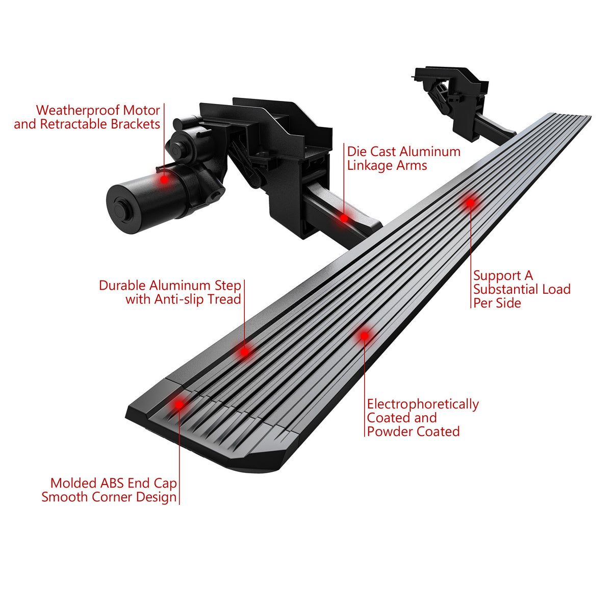 Aluminum Alloy Both Sides Power Board-W Series 2025-2026 Ram 1500 Crew Cab PB04WBF8B
