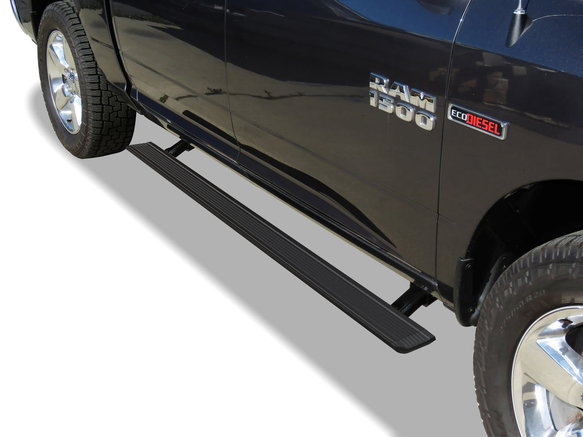 Aluminum Alloy Both Sides Power Board-W Series 2013-2018 Ram 1500 Crew Cab (Incl. 2019-2024 Ram 1500 Classic) \2013-2024 RAM 2500/3500 Crew Cab\ Excl. Diesel Chassis Cab Models and Models with Air Ride Suspension Tanks PB04WBJ8B