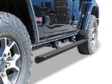 Aluminum Alloy Both Sides Power Board-W Series 2018-2024 Jeep Wrangler JL 4-Door (Incl. 2025-2026 Models Without Large Tire Deflector Brackets) PB10WAA1B