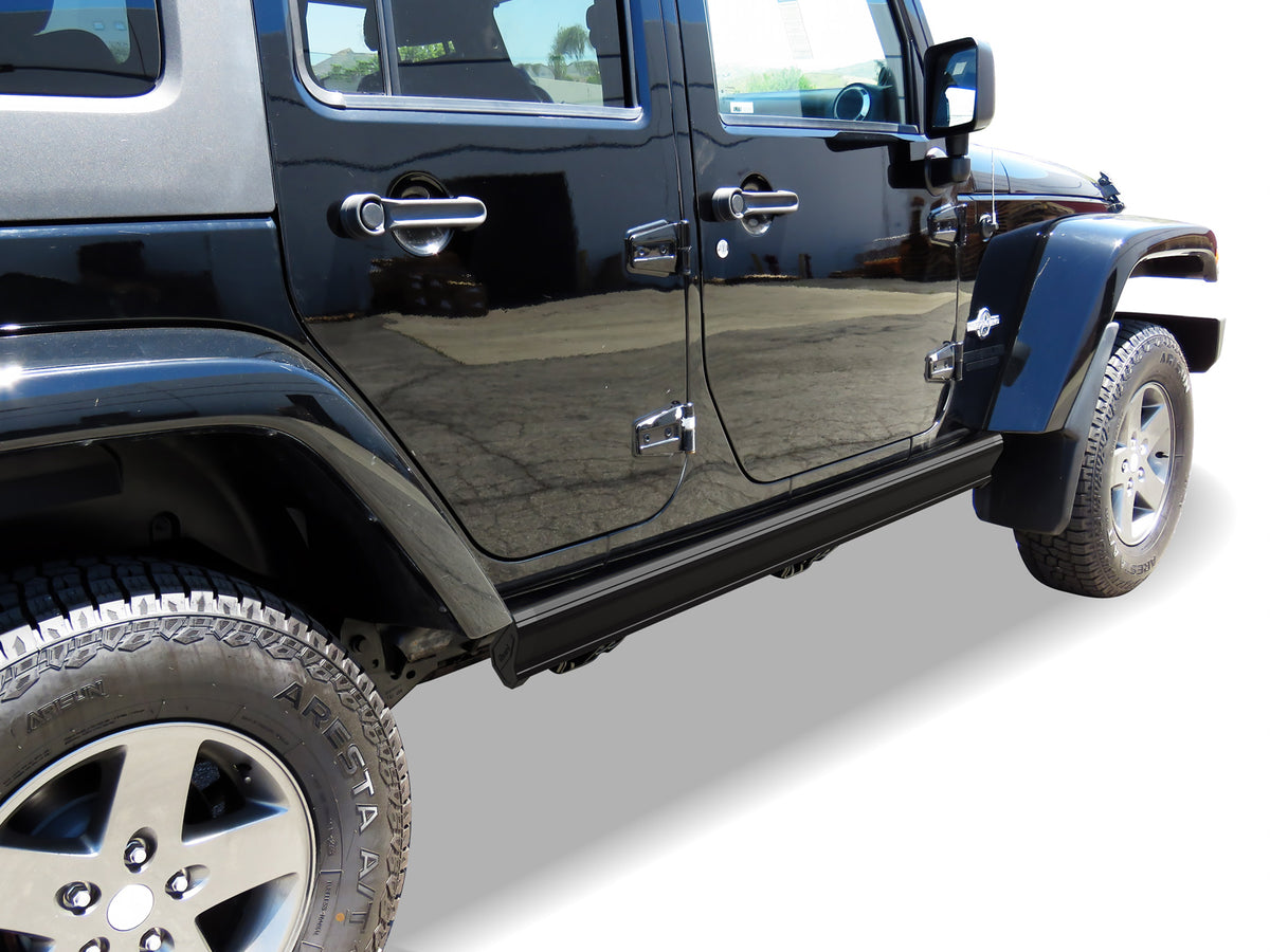 Aluminum Alloy Both Sides Power Board-W Series 2012-2018 Jeep Wrangler JK 4-Door PB10WAJ7B