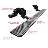 Aluminum Alloy Both Sides Power Board-W Series 2016-2023 Toyota Tacoma Double Cab/Crew Cab PB20WJE8B