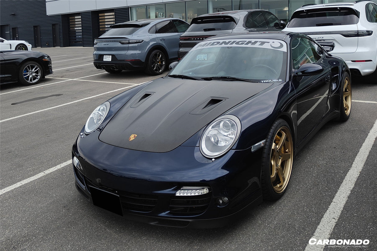 2005-2012 Porsche Carrera 911    997 Turbo    Cayman    Boxster 987 GT2RS Style Carbon Fiber Hood